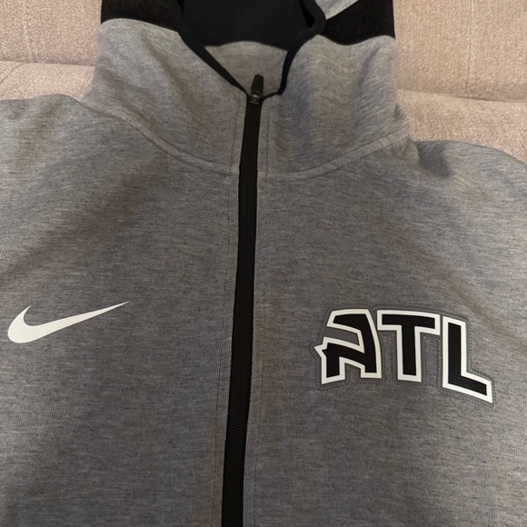 Nike NBA Atlanta Hawks Warm-Up Zip Hoodie, Silver - Picture 2 of 6